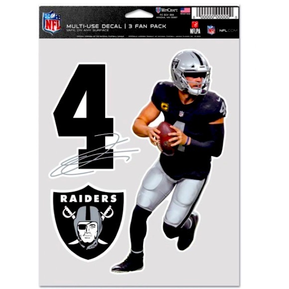 Las Vegas Raiders Card and Jacobs Decals Package - Picture 4 of 5